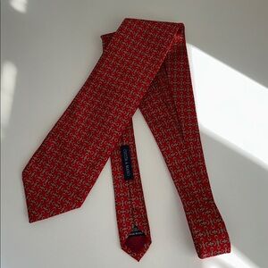 Giorgio Armani Red Geometric Men's Tie